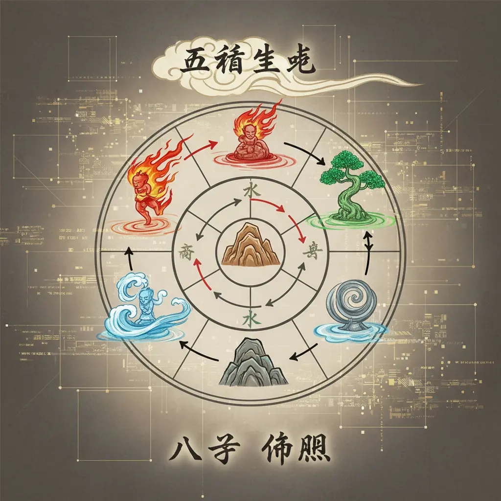 八字 命盤 - 五行生剋